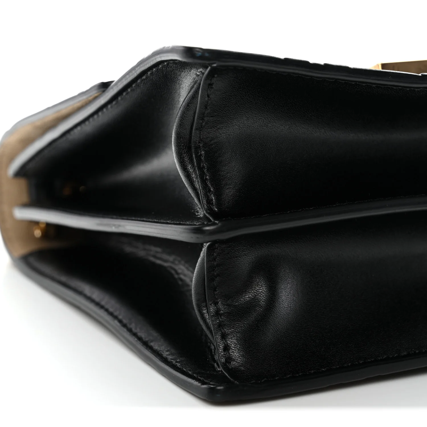 Vitello Liberty Bi-Color FF 1974 Embossed Small Kan U Shoulder Bag Maya Black - Image 24