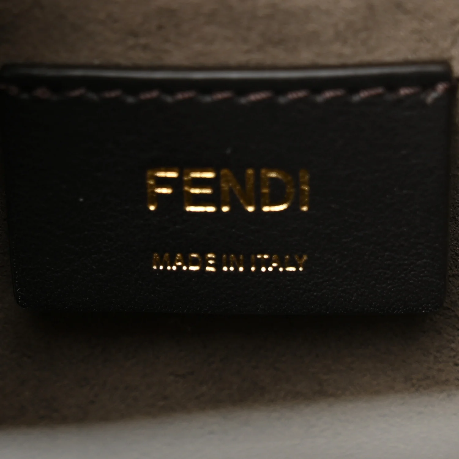 Vitello Liberty F is Fendi Bi-Color FF 1974 Embossed Mini Mon Tresor Bucket Bag Maya Black - Image 6