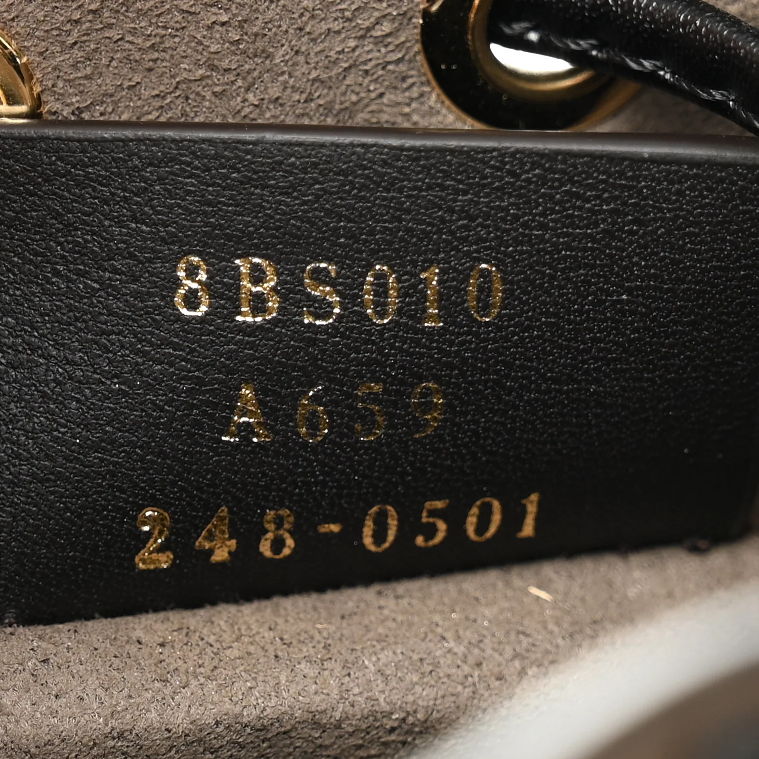 Vitello Liberty F is Fendi Bi-Color FF 1974 Embossed Mini Mon Tresor Bucket Bag Maya Black - Image 7