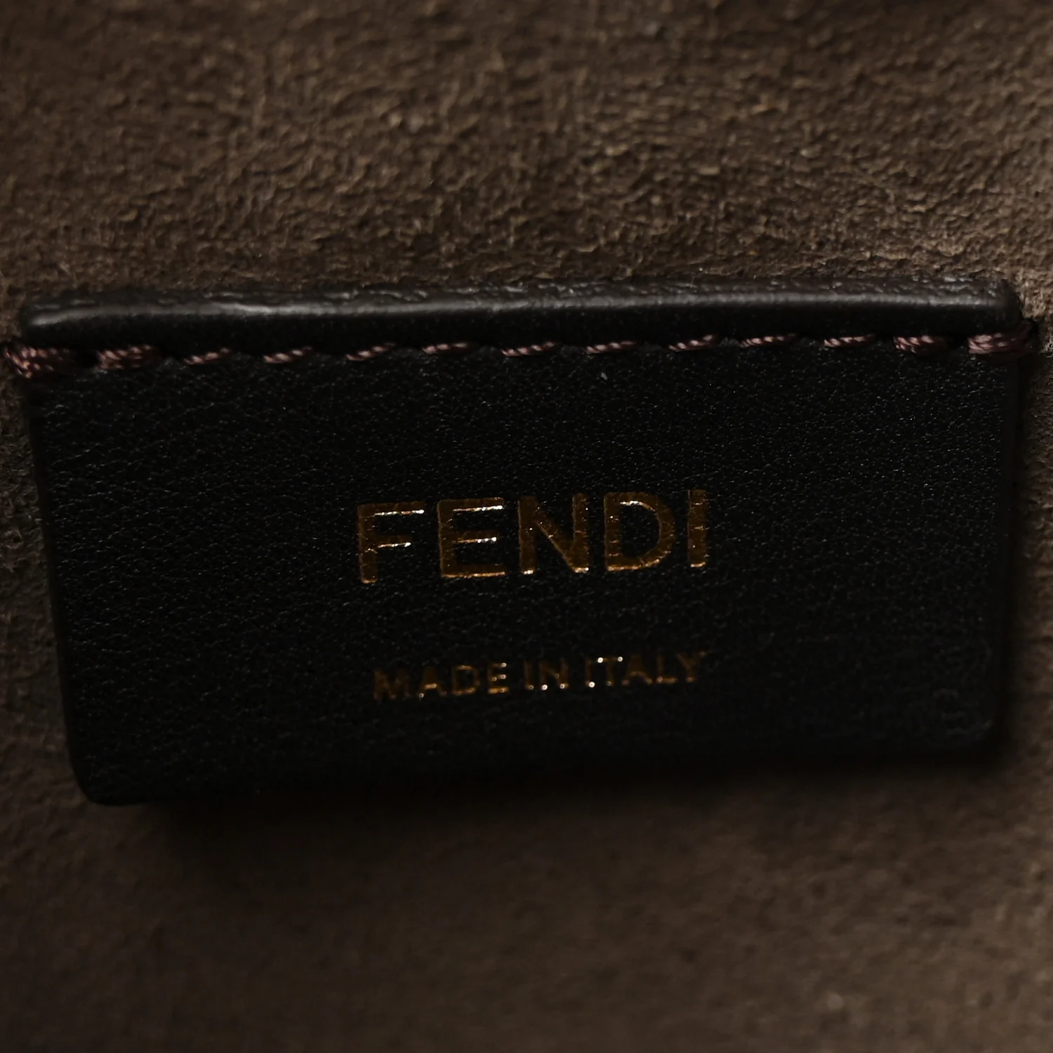 Vitello Liberty F is Fendi Bi-Color FF 1974 Embossed Mini Mon Tresor Bucket Bag Maya Black - Image 6