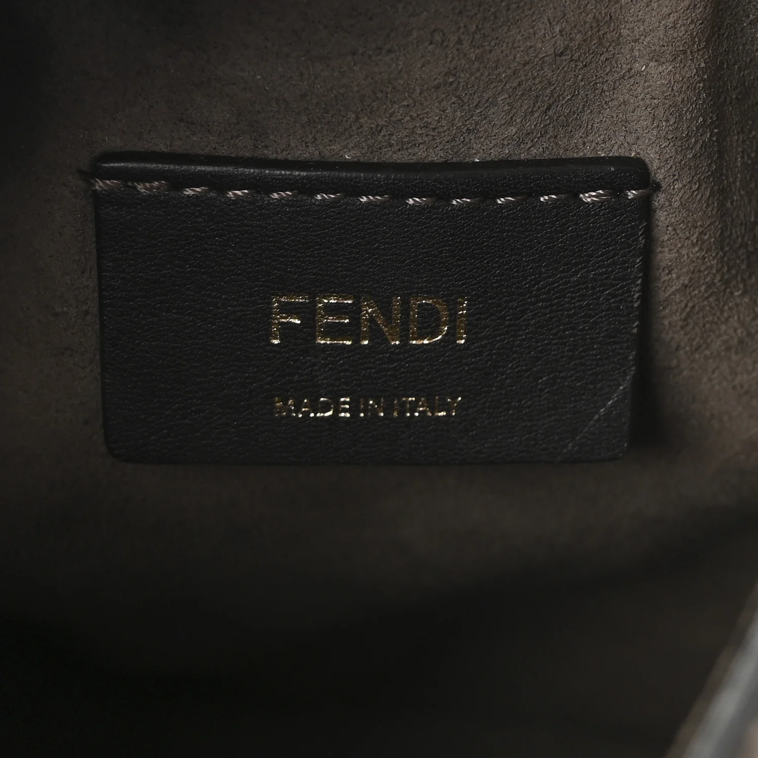 Vitello Liberty F is Fendi Bi-Color FF 1974 Embossed Mini Mon Tresor Bucket Bag Maya Black - Image 6