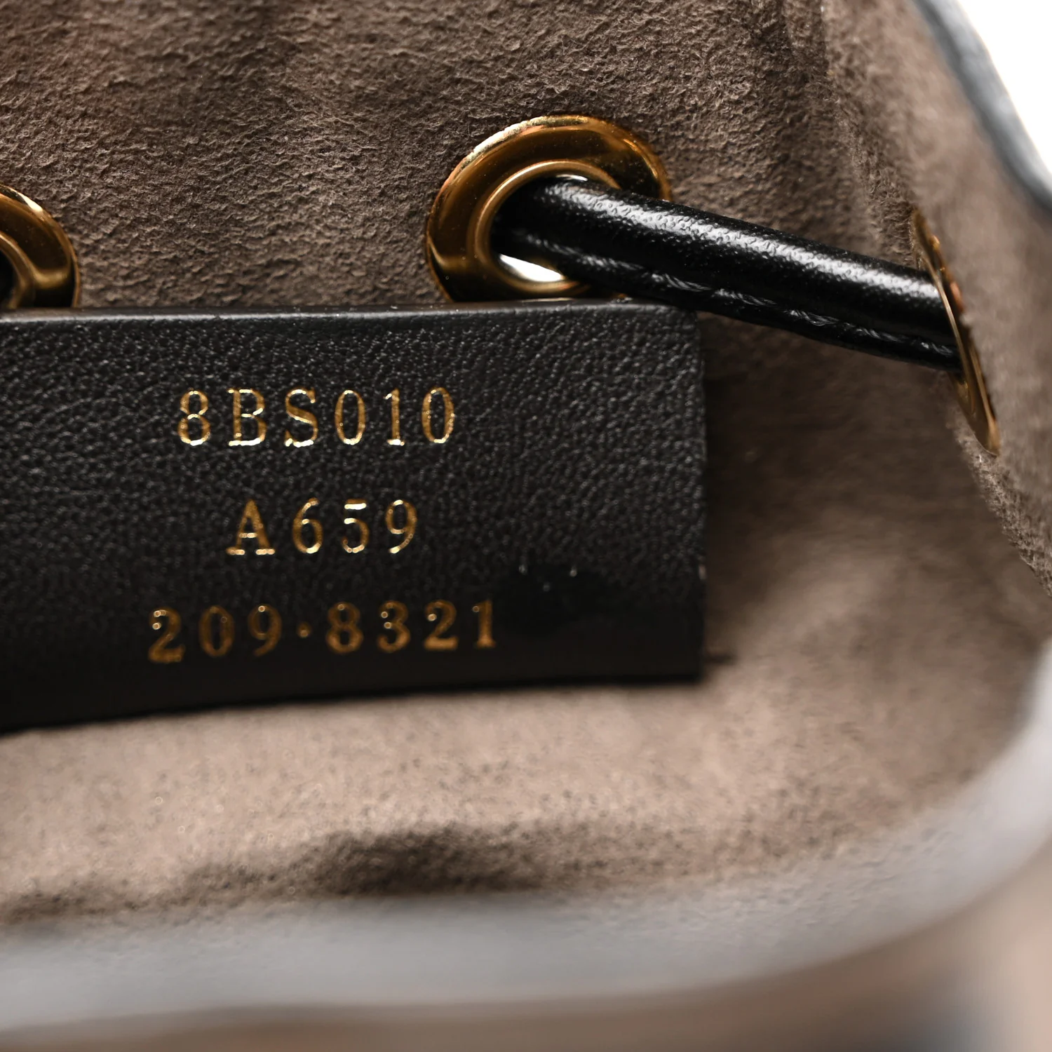Vitello Liberty F is Fendi Bi-Color FF 1974 Embossed Mini Mon Tresor Bucket Bag Maya Black - Image 7