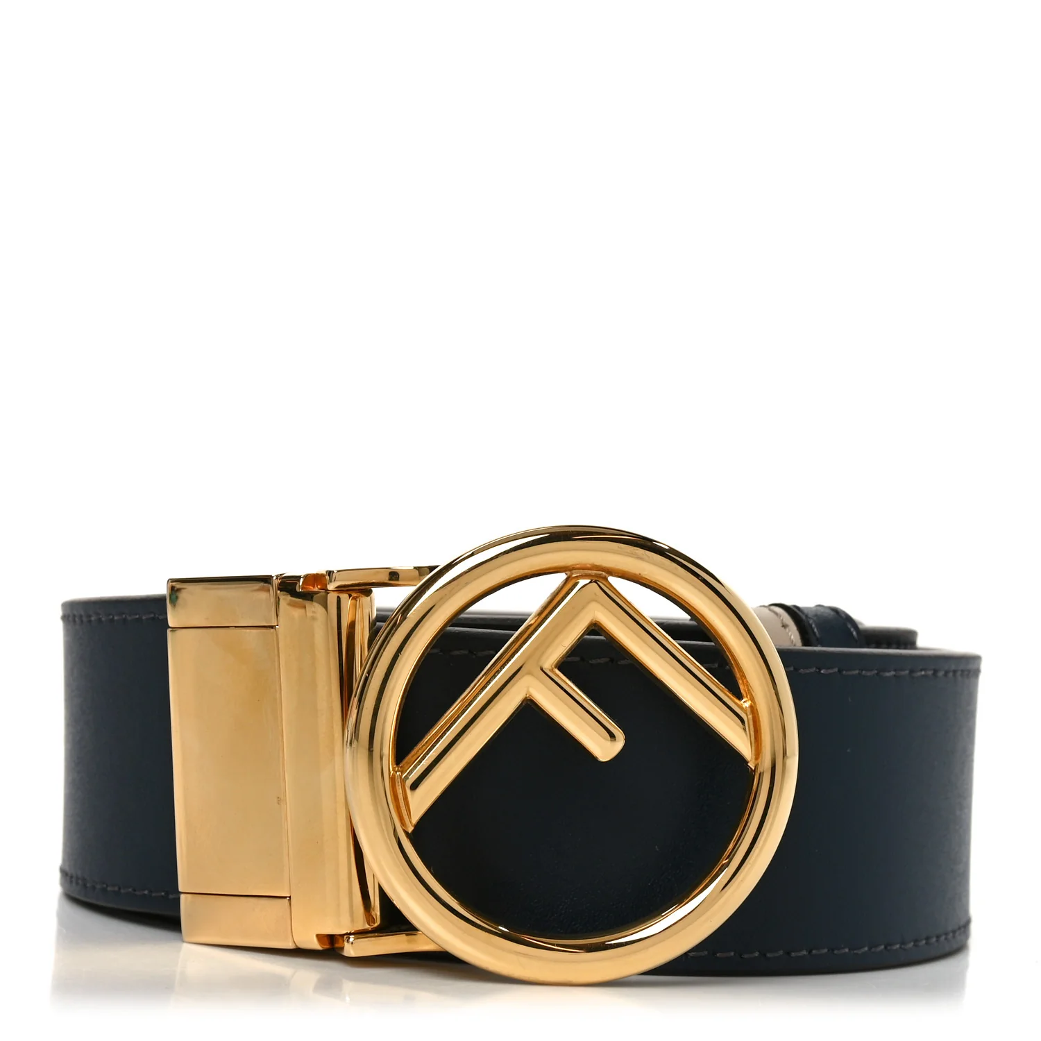 Vitello Liberty F is Fendi Bi-Color Reversible Belt Notturno Nuvola