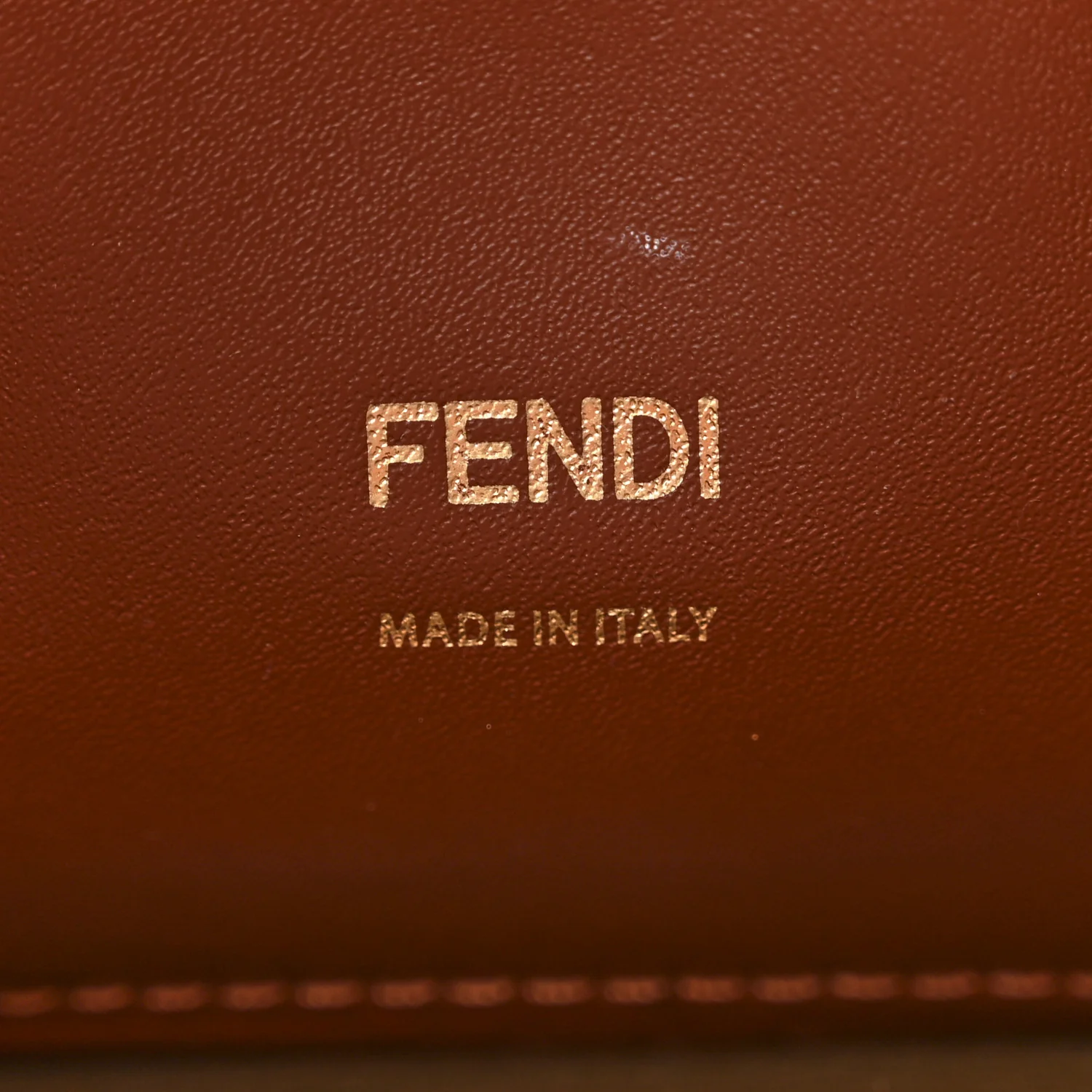 Vitello Liberty Glossy Lambskin F is Fendi Perforated Kan U Shoulder Bag White Ice Rust Maya - Image 6