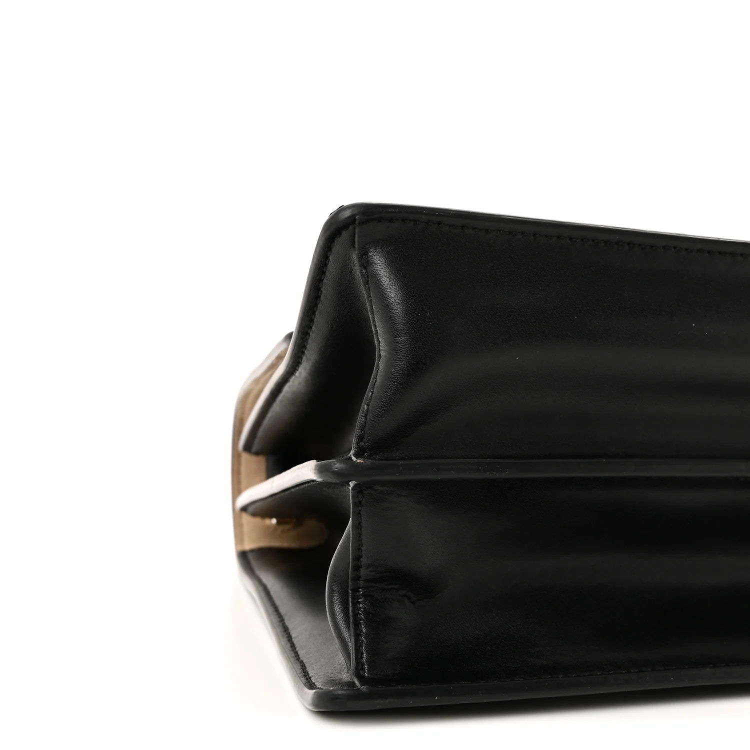 Vitello Liberty Lucido Metal Monster Eyes Studded Kan I Shoulder Bag Black - Image 9