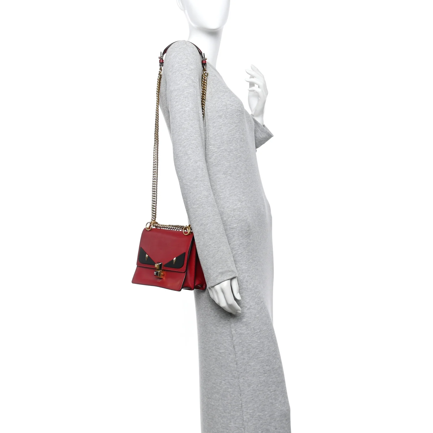 Vitello Liberty Monster Eyes Small Kan I Shoulder Bag Fragola - Image 2