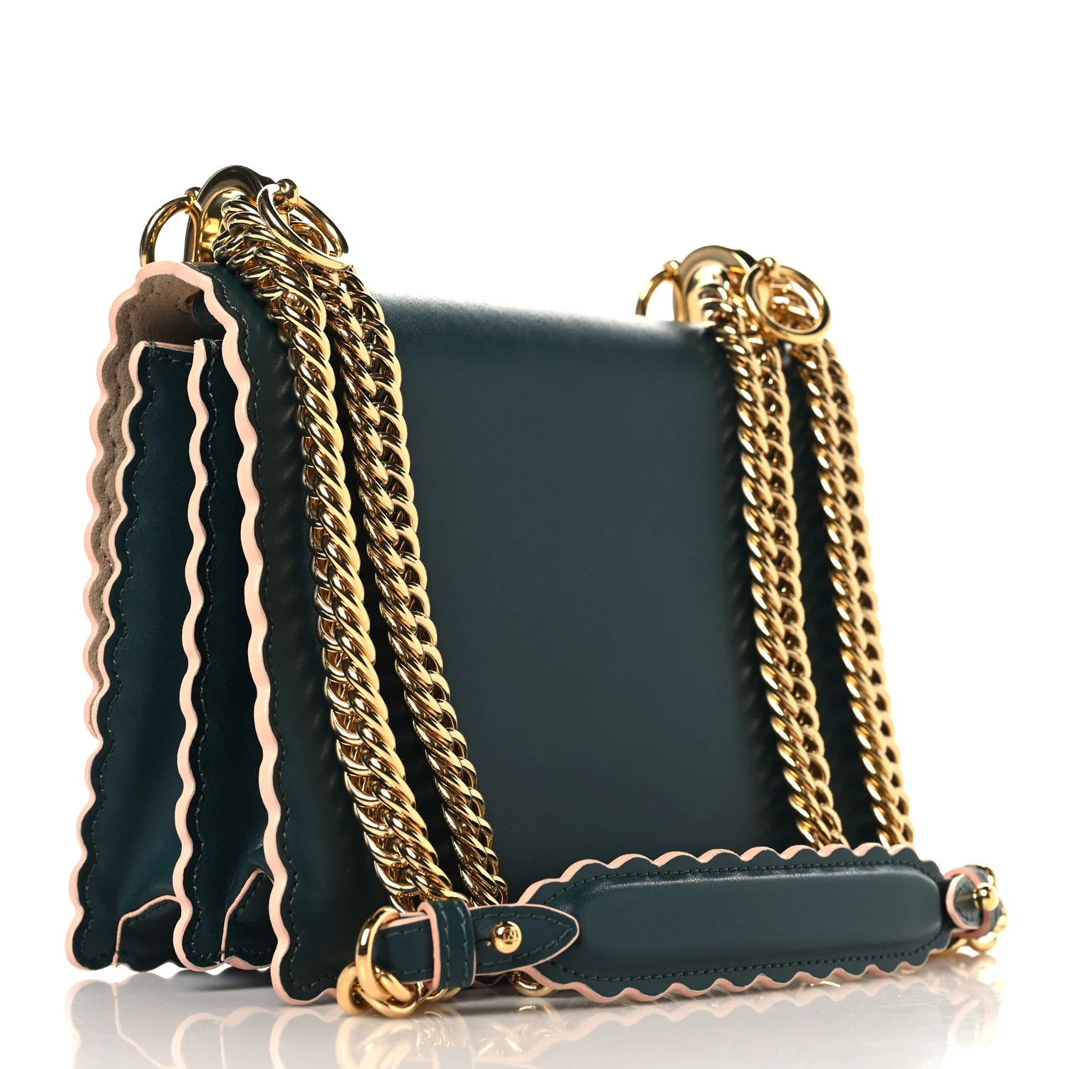 Vitello Liberty Scalloped Studded Small Kan I Shoulder Bag Amazzonia - Image 3