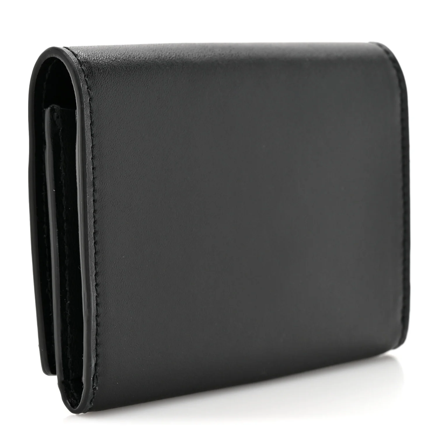 Vitello Liberty Studded Fold Over Card Holder Black - Image 3