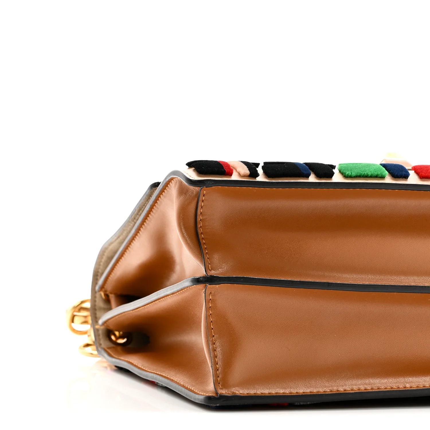 Vitello Liberty Velvet FF Multicolor Kan I Shoulder Bag Multicolor Cuoio - Image 9