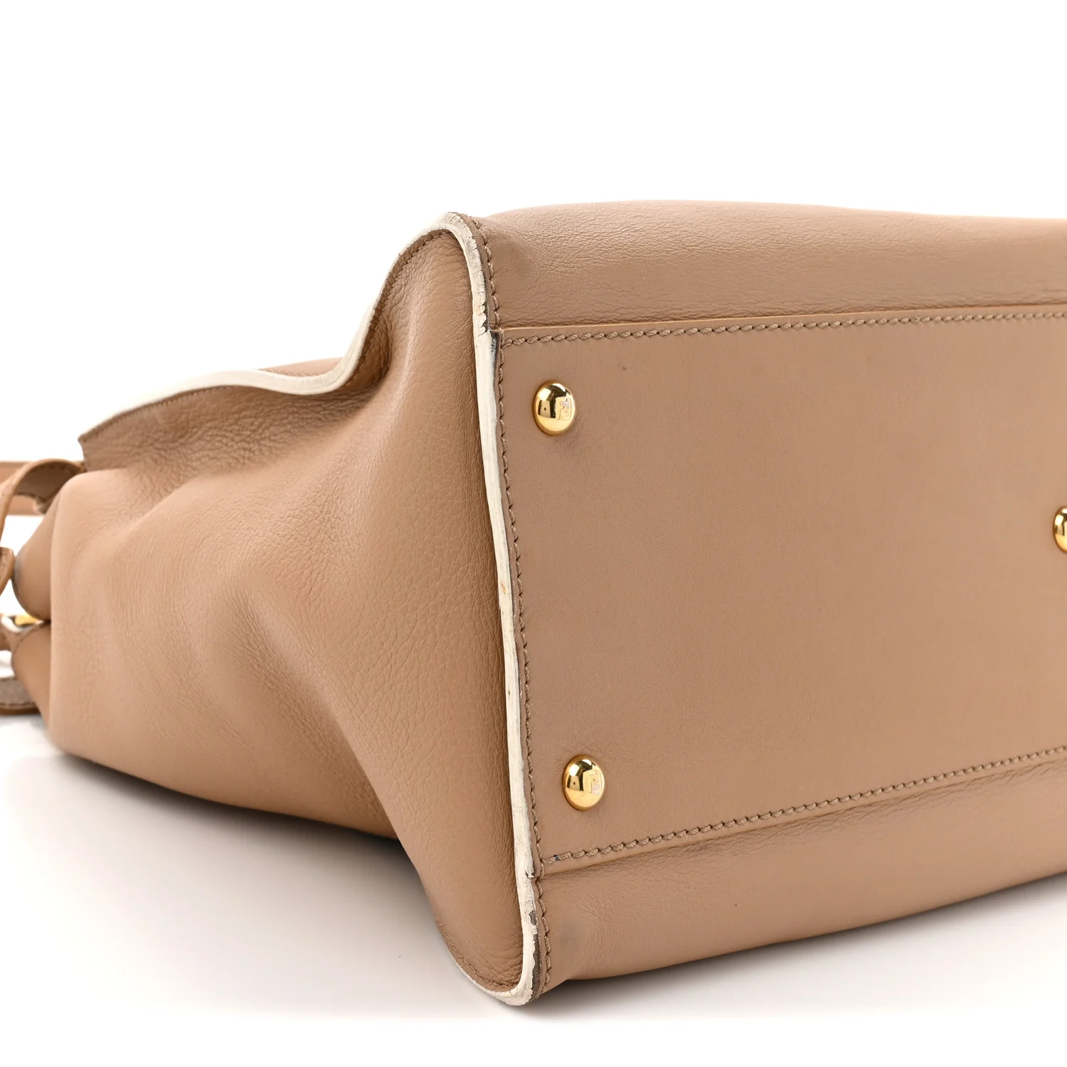 Vitello Seta Burro Large Peekaboo Iconic Satchel Cuoio Cobalto - Image 12