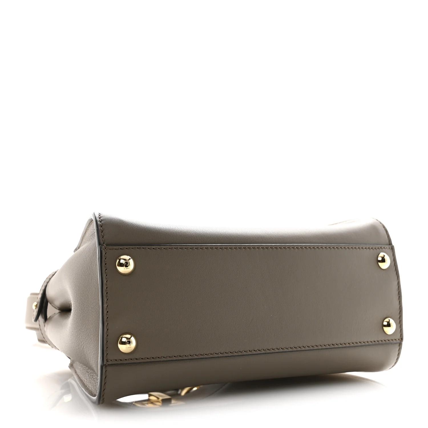 Vitello Seta Canvas FF Embroidered Mini Peekaboo Iconic Satchel Tartufo - Image 4