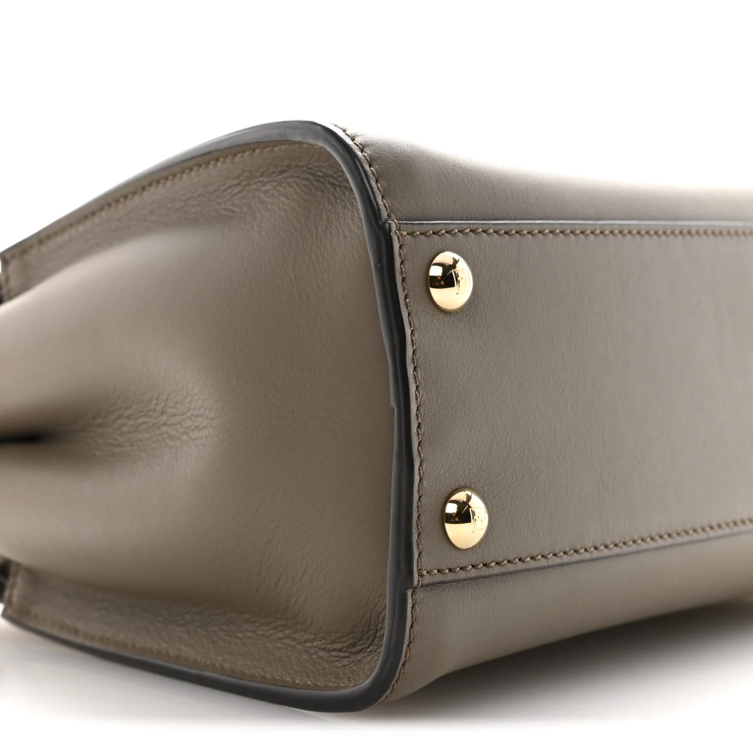Vitello Seta Canvas FF Embroidered Mini Peekaboo Iconic Satchel Tartufo - Image 9