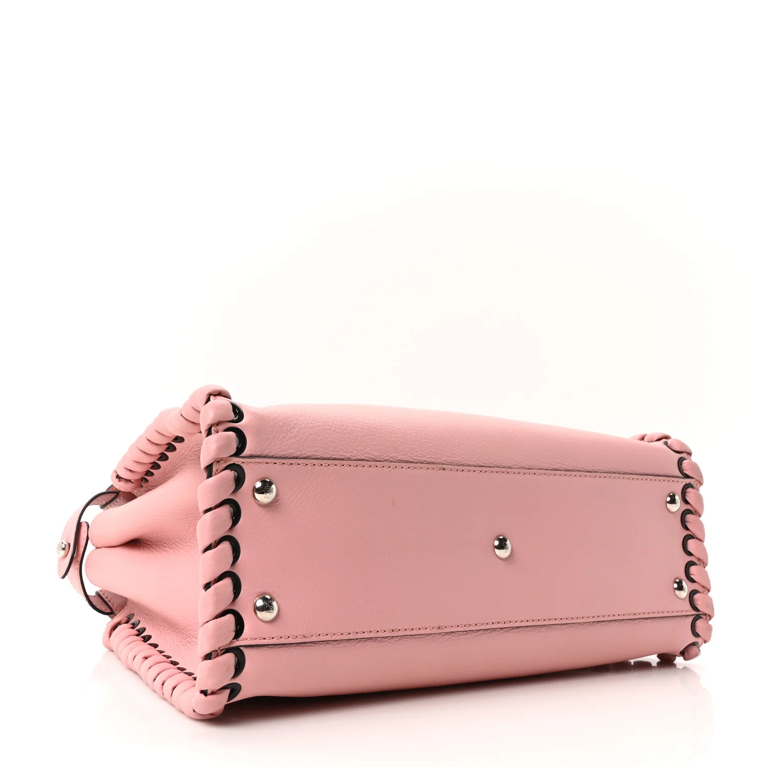Vitello Seta Lace Up Medium Peekaboo Iconic Satchel Bubblegum - Image 4