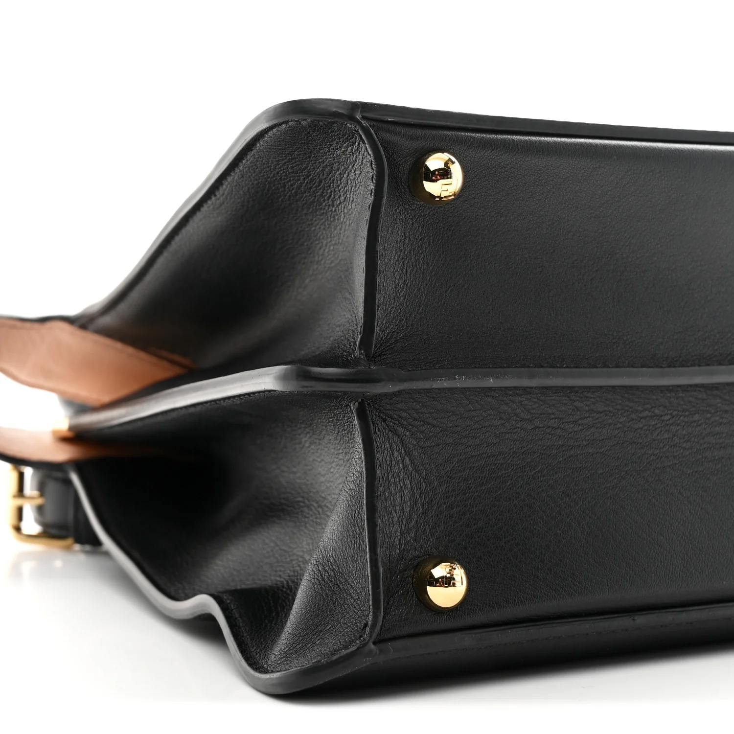 Vitello Seta Shiny Nappa Medium Peekaboo I SEE U Satchel Black Light Rose - Image 11