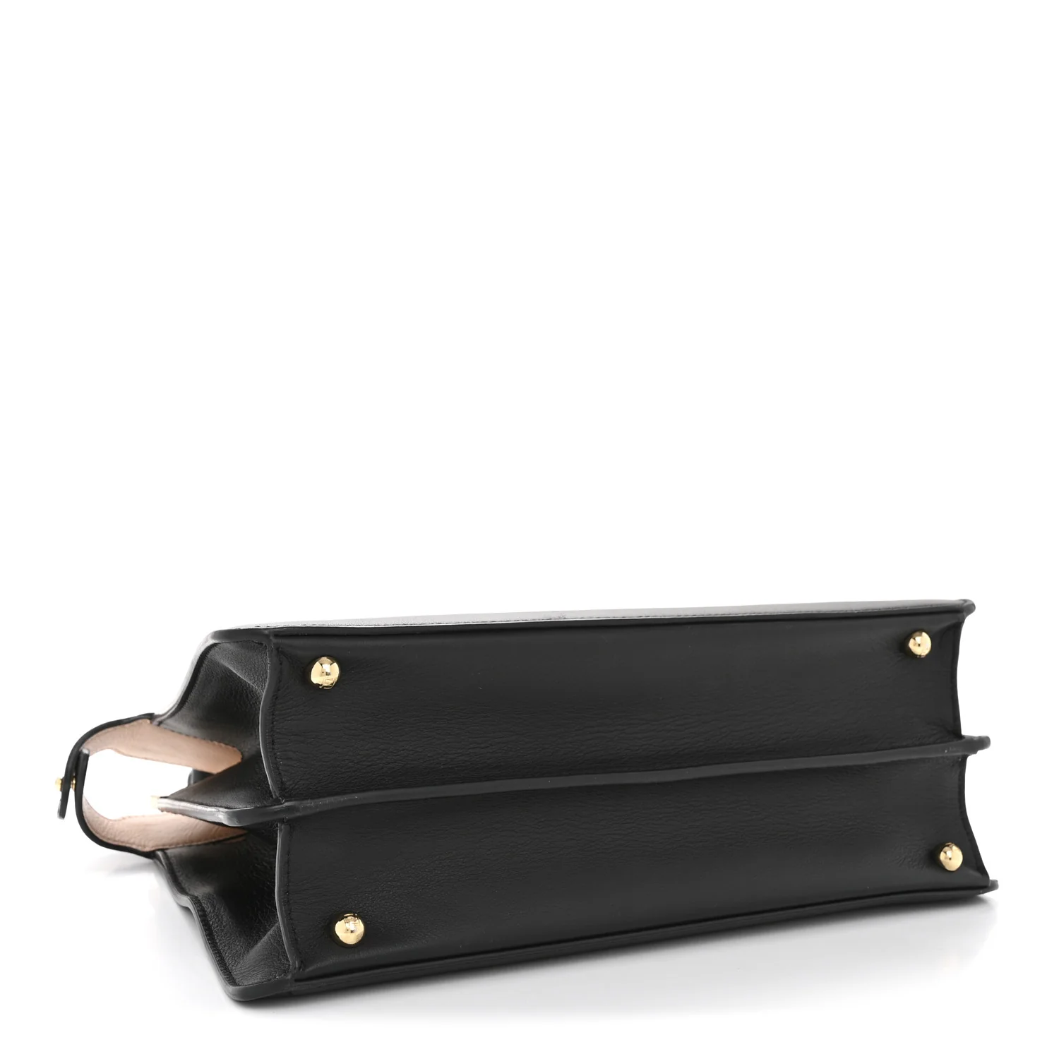 Vitello Seta Shiny Nappa Medium Peekaboo I SEE U Satchel Black Light Rose - Image 4