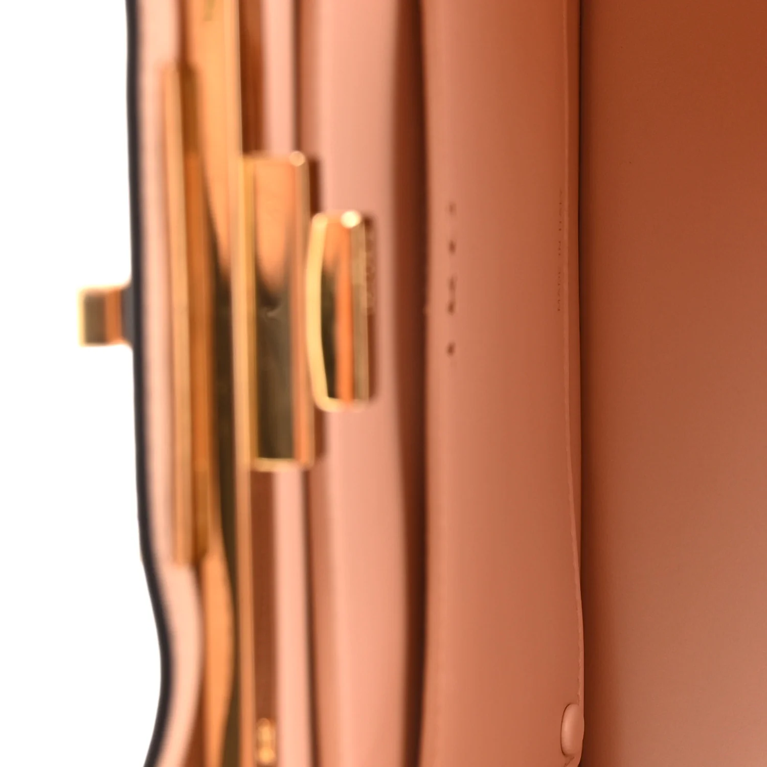 Vitello Seta Shiny Nappa Medium Peekaboo I SEE U Satchel Brandy Light Rose - Image 10