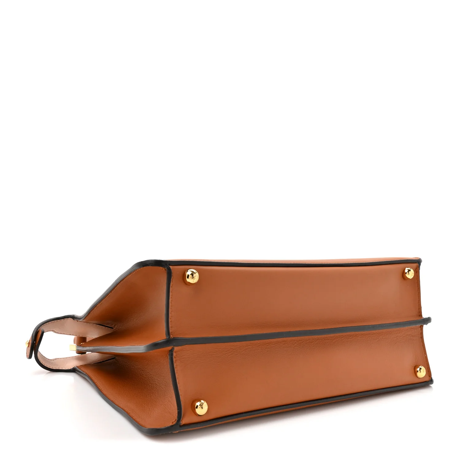 Vitello Seta Shiny Nappa Medium Peekaboo I SEE U Satchel Brandy Light Rose - Image 7