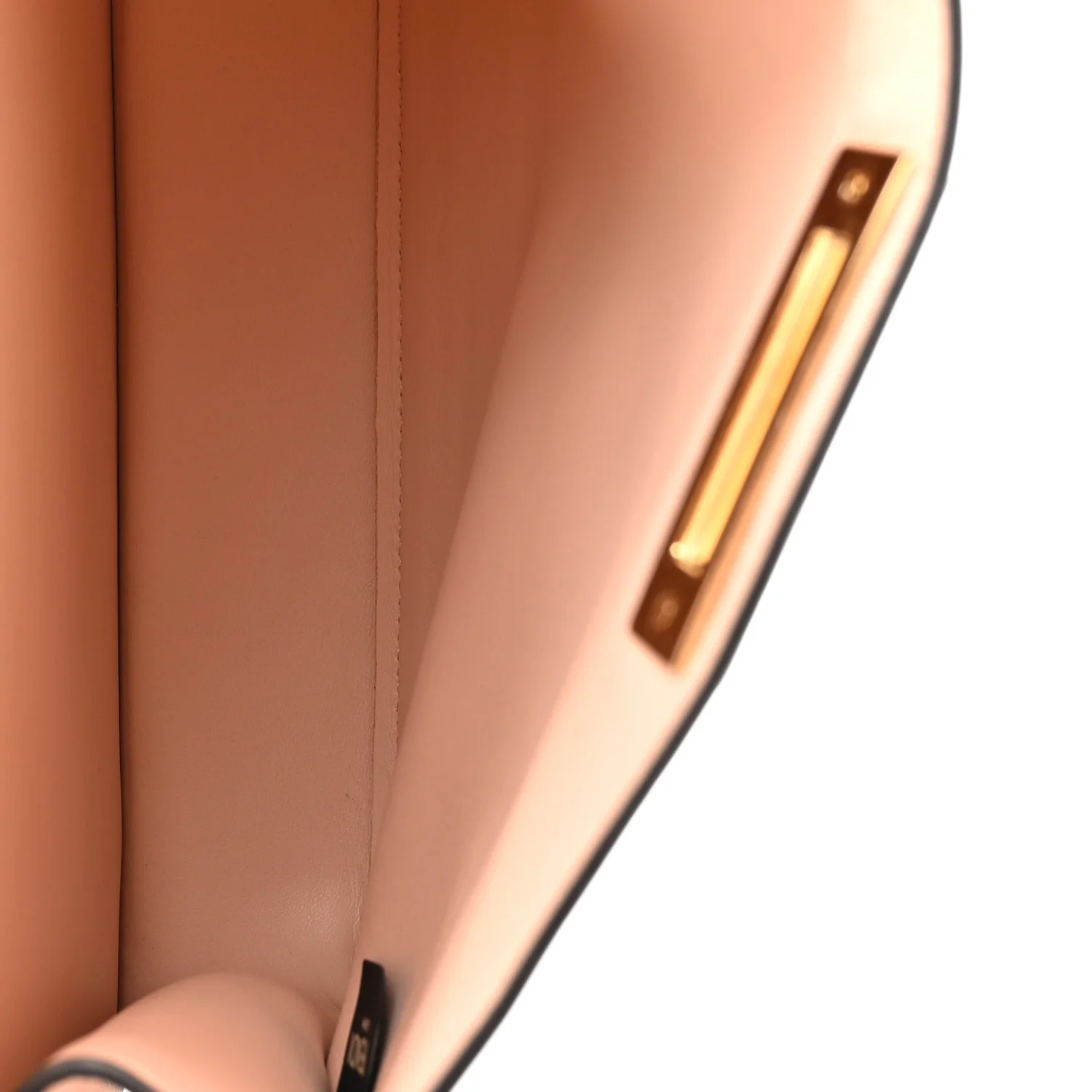 Vitello Seta Shiny Nappa Medium Peekaboo I SEE U Satchel Brandy Light Rose - Image 9