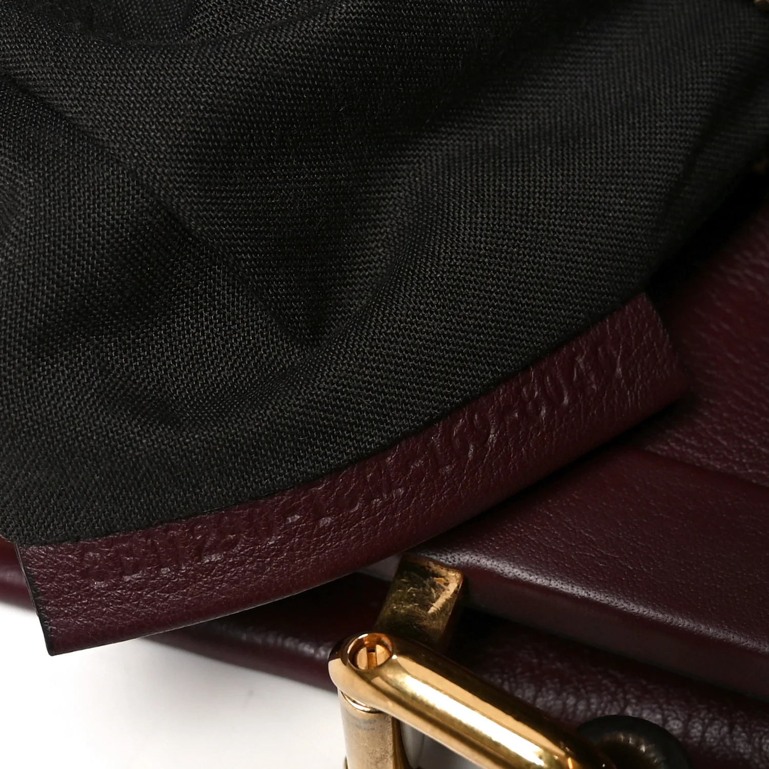 Vitello Seta Waves Bi-Color Medium Peekaboo Iconic Satchel Bordeaux Latte - Image 7