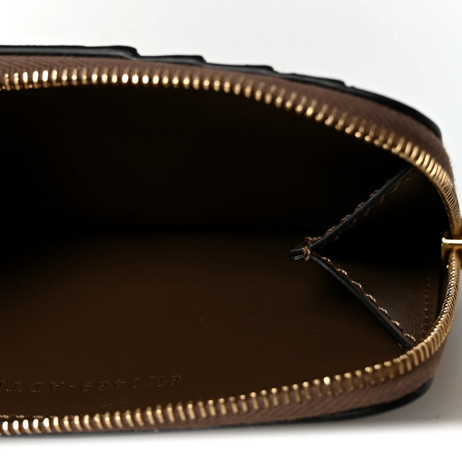 Vitello Soft F is Fendi Bi-Color FF 1974 Embossed Card Case Pouch Maya Black - Image 5
