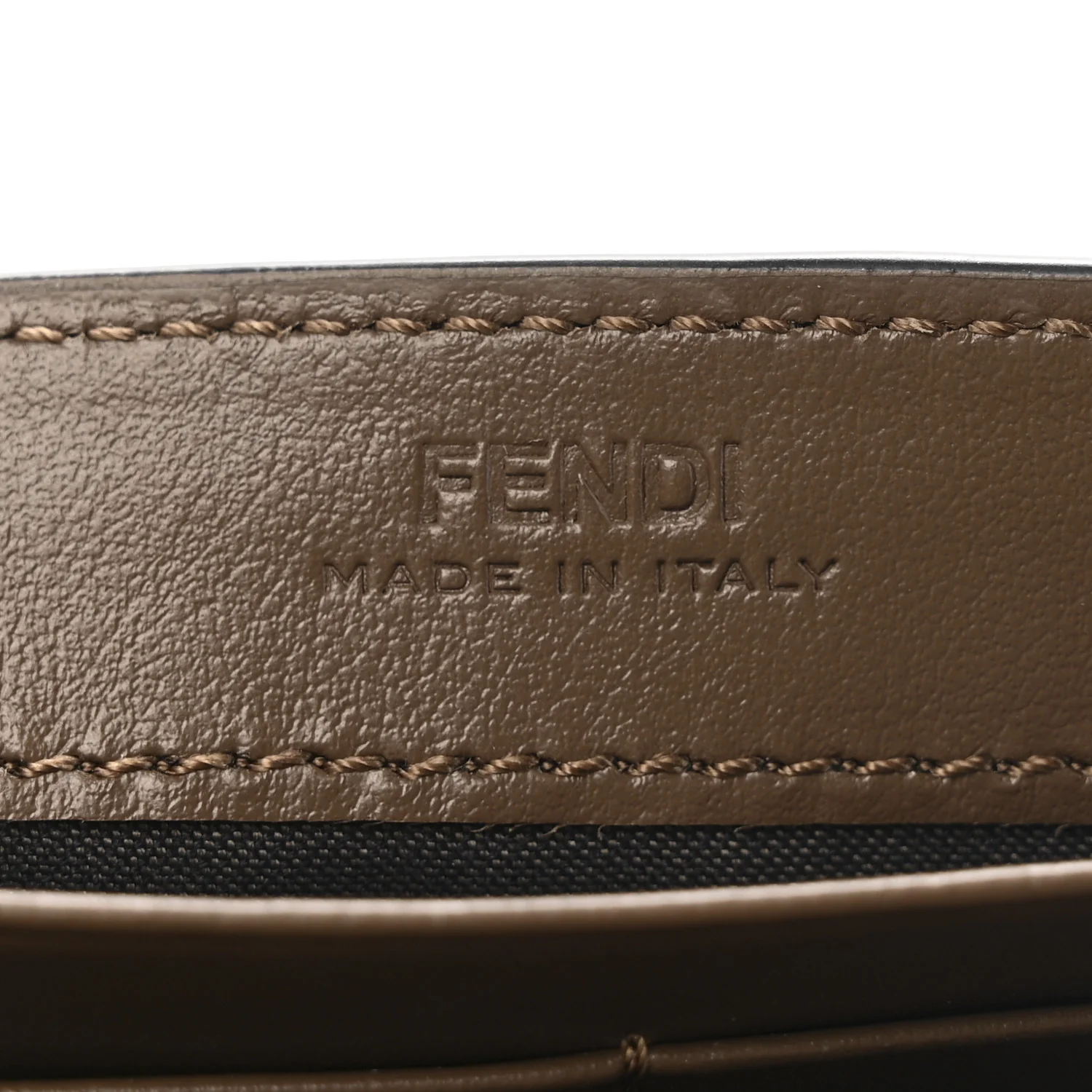 Vitello Soft F is Fendi Bi-Color FF 1974 Embossed Continental Envelope Wallet On Chain Maya Black - Image 7