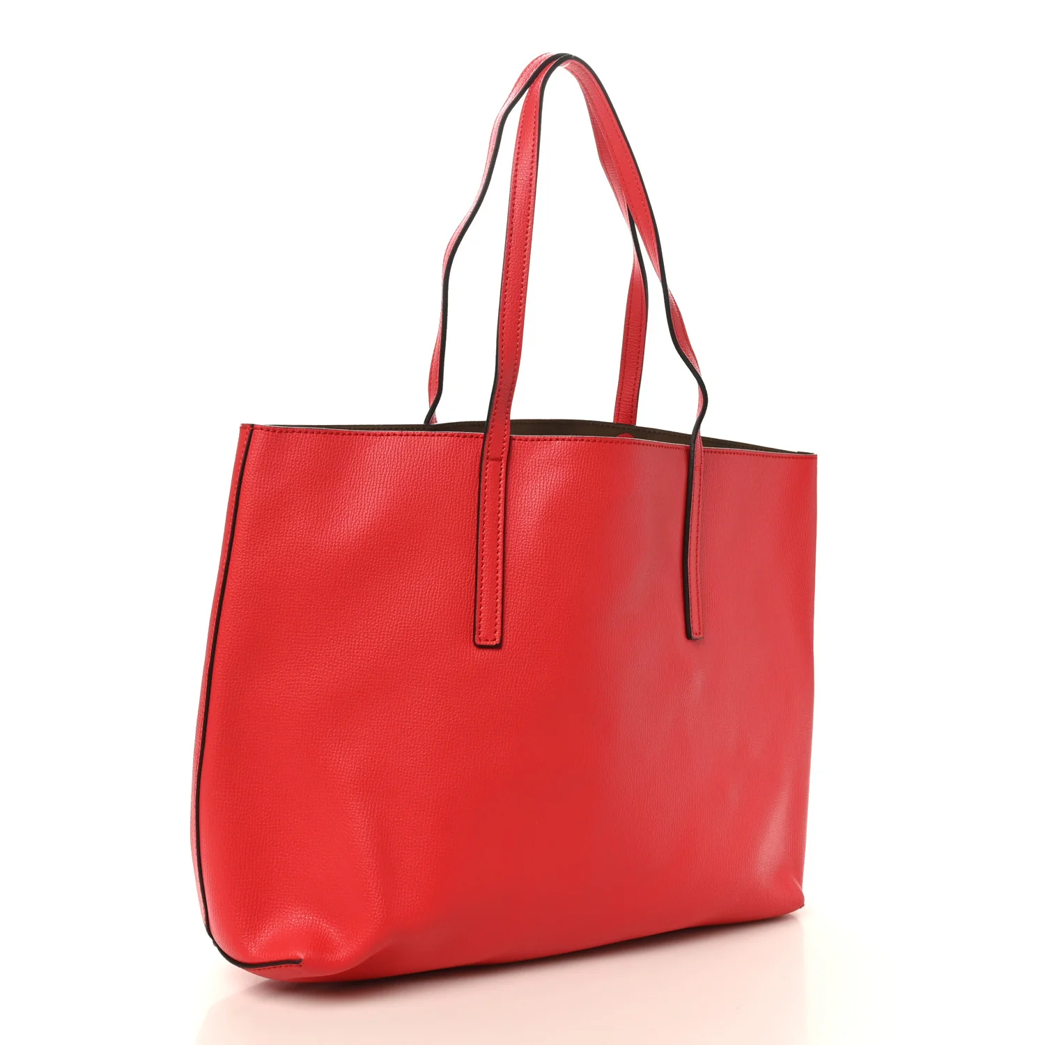 Vitello Vienna Enamel F is Fendi Shopping Tote Fiamma Taupe - Image 3