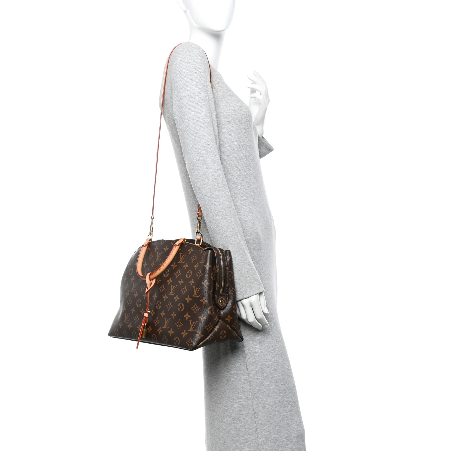 Vitello Vienna Enamel F is Fendi Shopping Tote White Taupe - Image 2