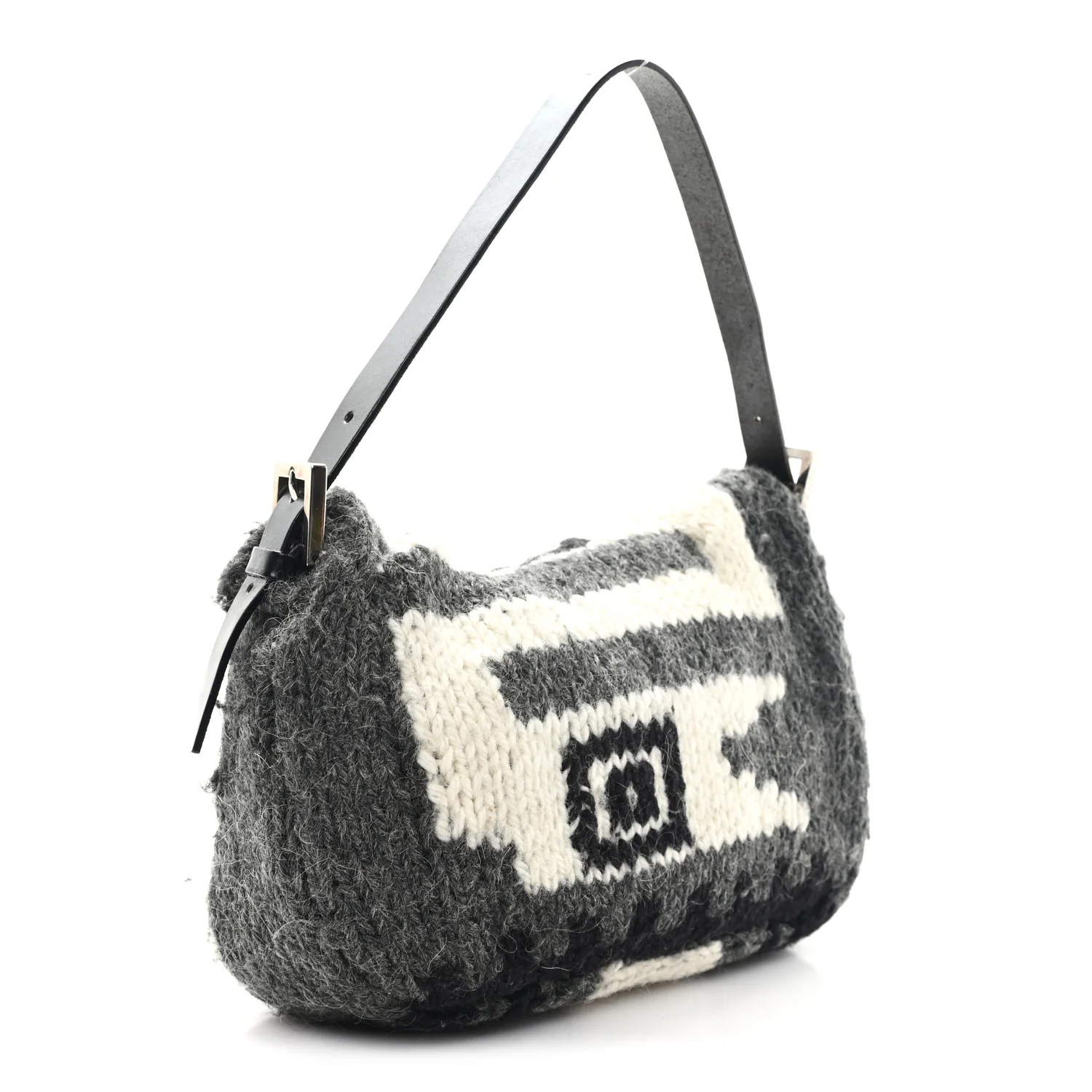 Wool Knit Baguette Grey - Image 3