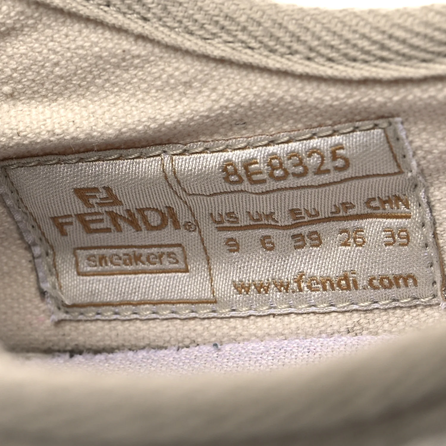 Woven Fabric FF Womens Domino Low Top Sneakers 39 White Beige - Image 10