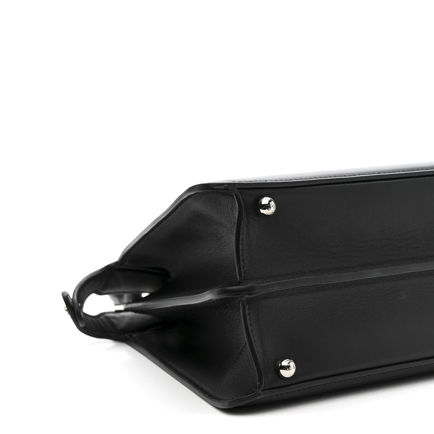 X MARC JACOBS Vitello Seta Shiny Nappa Medium Peekaboo I SEE U Satchel Black - Image 10