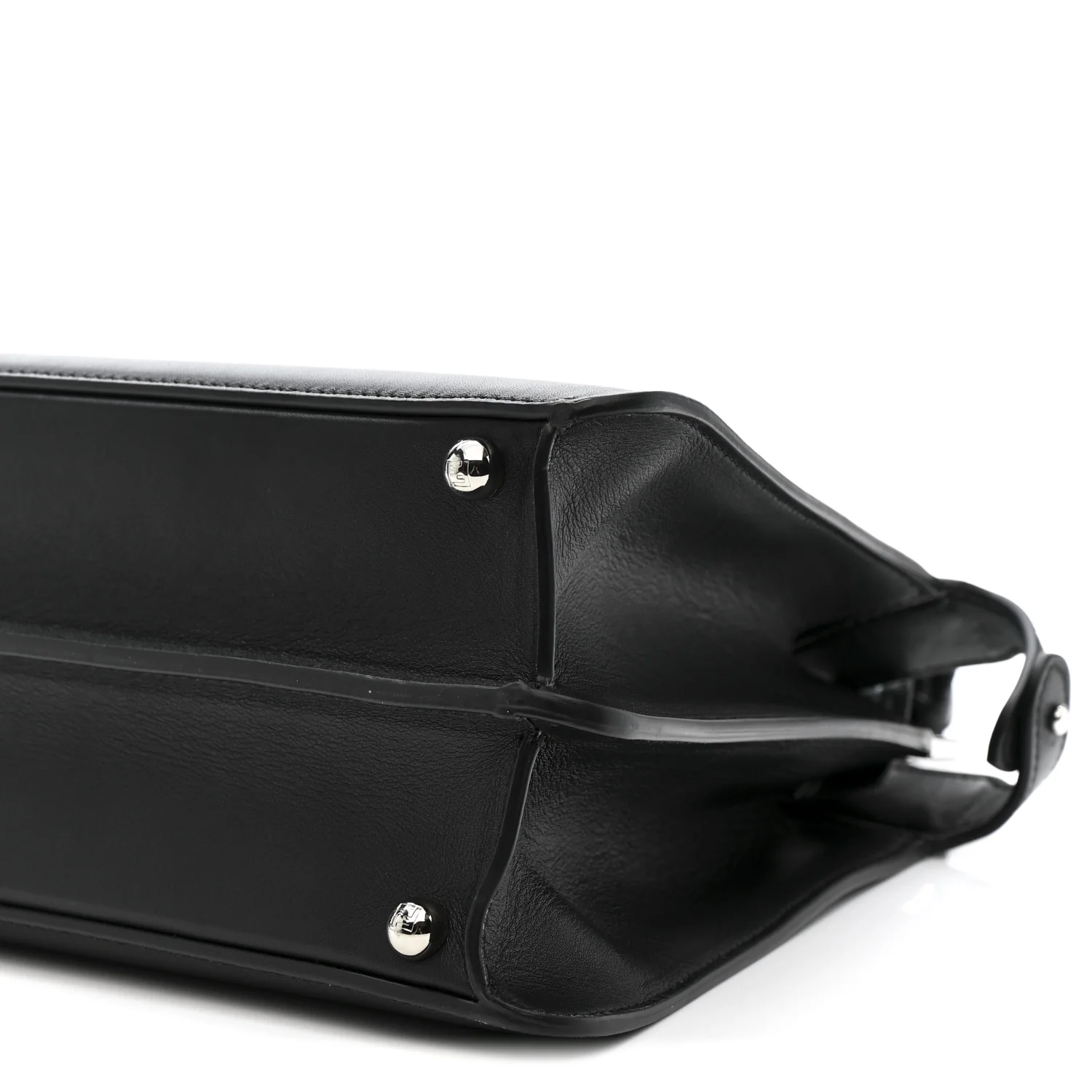 X MARC JACOBS Vitello Seta Shiny Nappa Medium Peekaboo I SEE U Satchel Black - Image 11