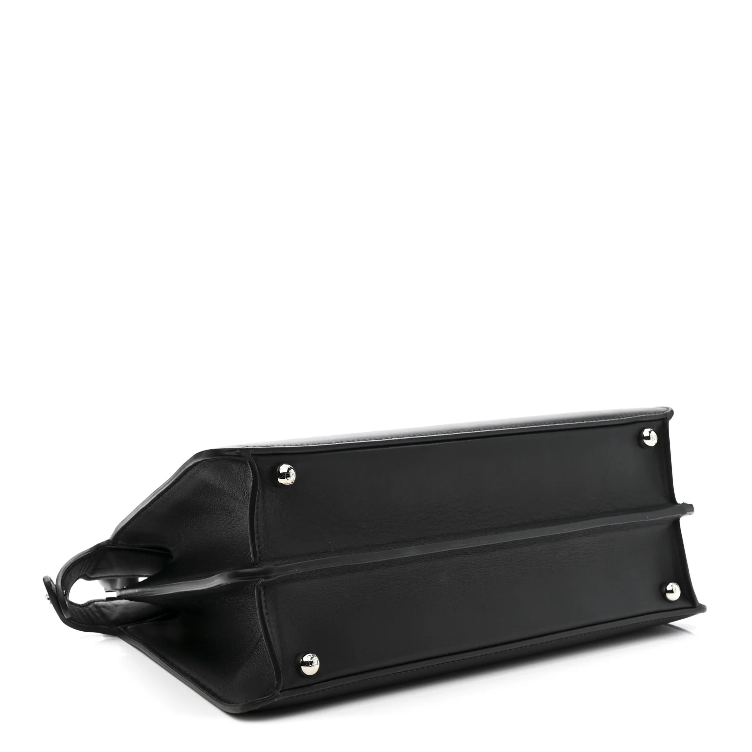 X MARC JACOBS Vitello Seta Shiny Nappa Medium Peekaboo I SEE U Satchel Black - Image 4