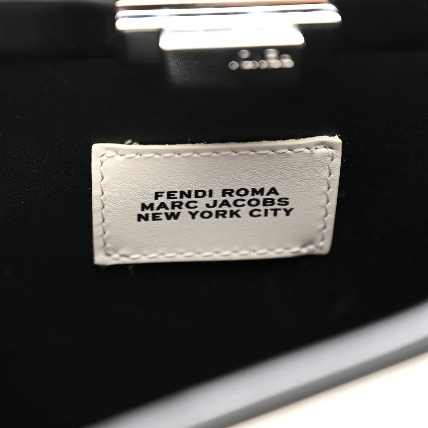 X MARC JACOBS Vitello Seta Shiny Nappa Medium Peekaboo I SEE U Satchel Black - Image 8