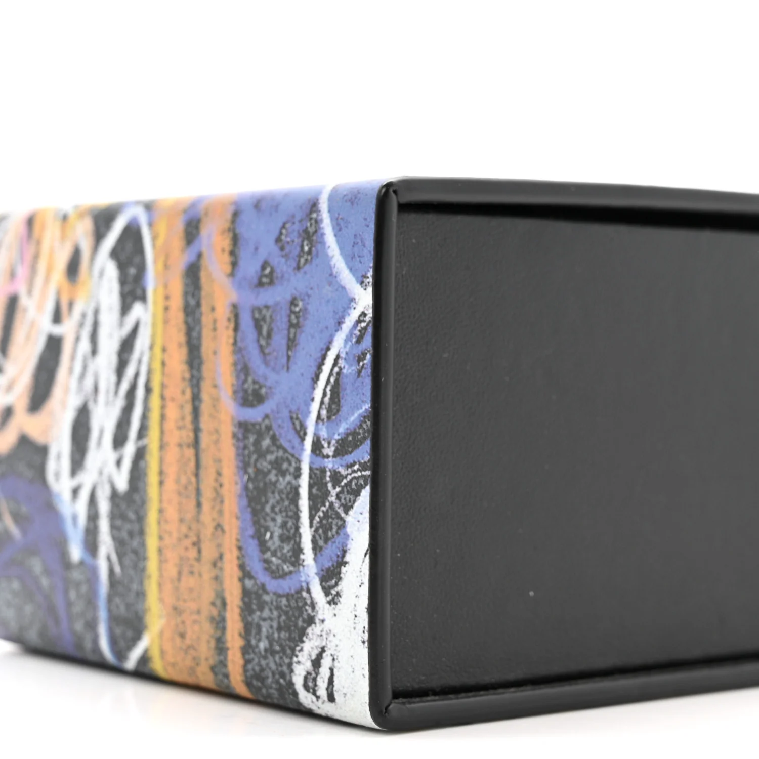 X NOEL FIELDING Calfskin Painted Vertical Box Black Multicolor - Image 10