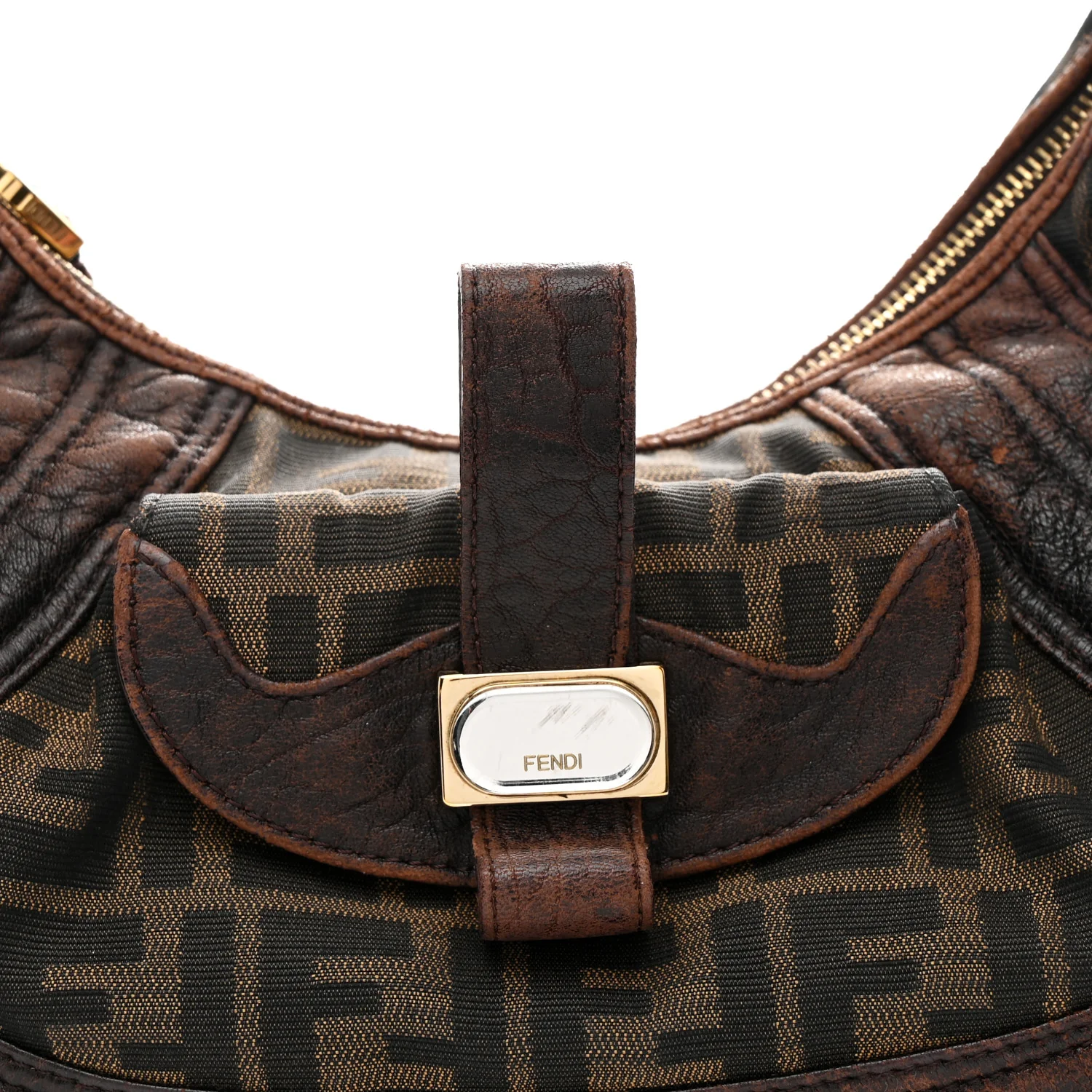 Zucca Nappa Nuvolata Vitello Tortuga Medium Spy Hobo Tobacco Moro - Image 15