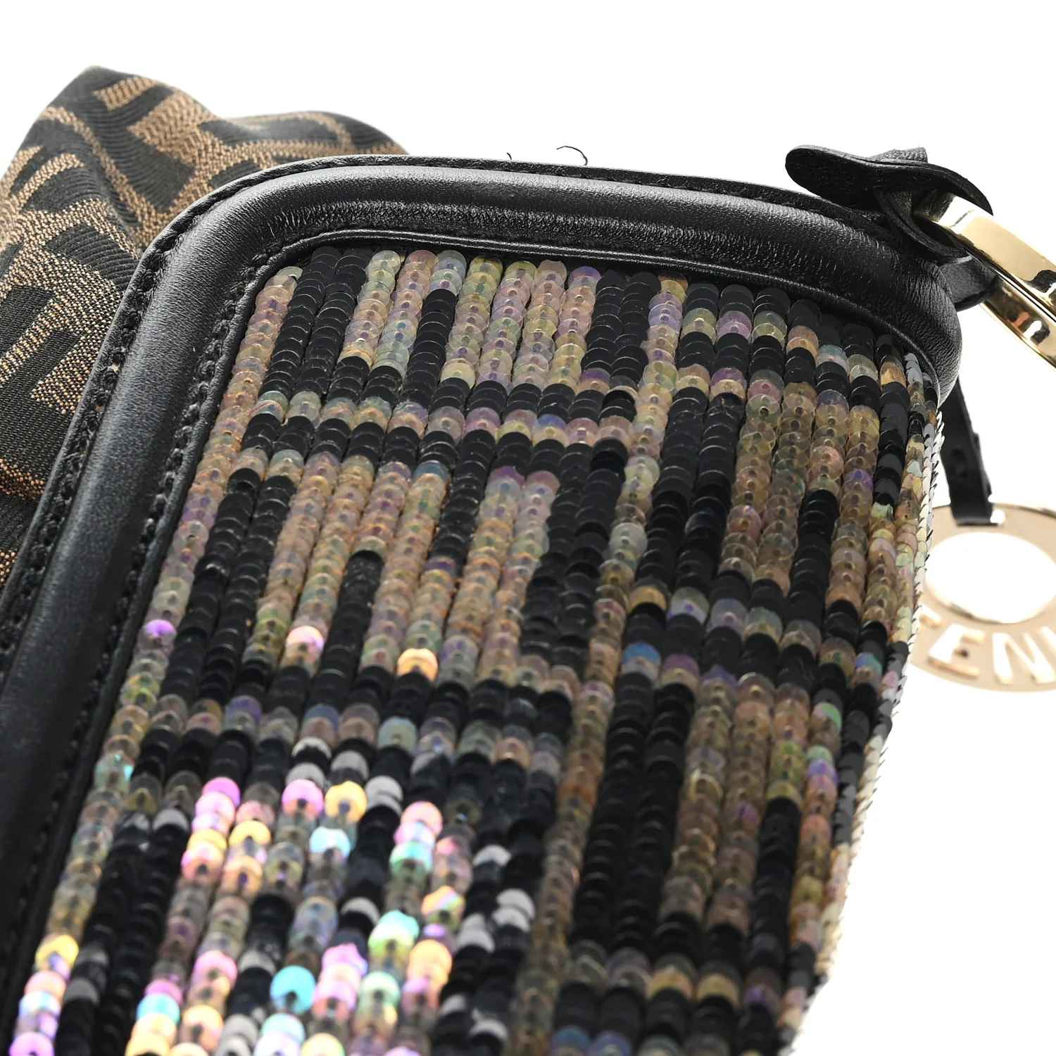 Zucca Sequin Chef Shoulder Bag Tobacco - Image 11