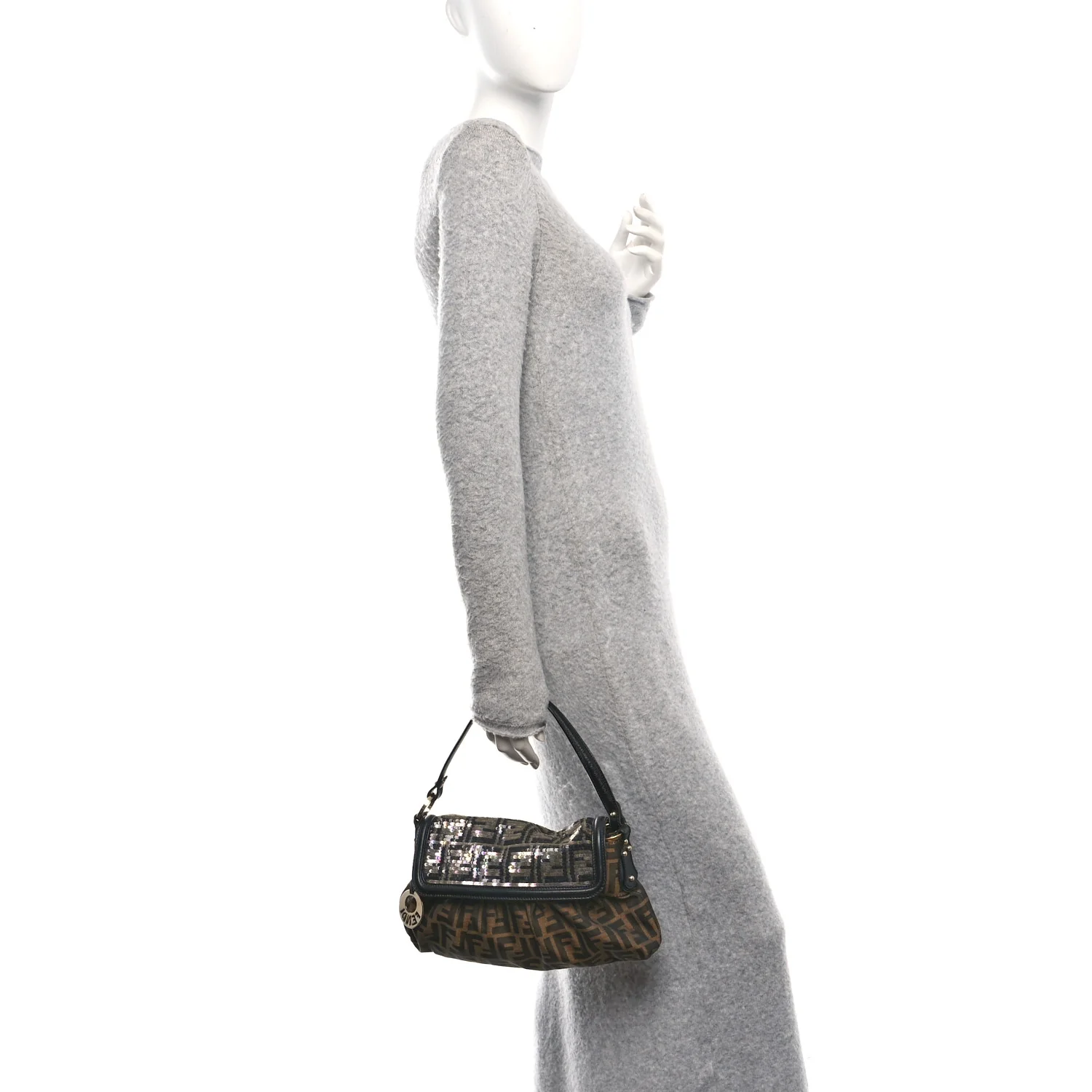 Zucca Sequin Chef Shoulder Bag Tobacco - Image 3