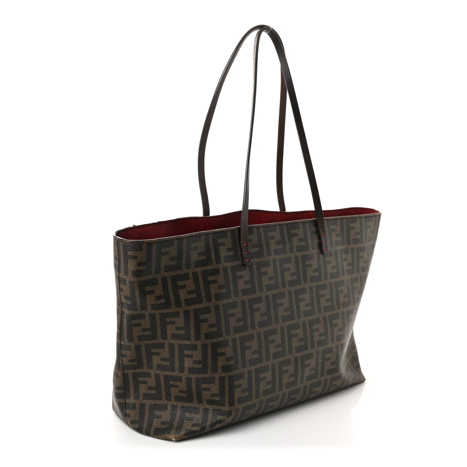 Zucca Spalmati Medium Roll Tote Tobacco Rosso - Image 3