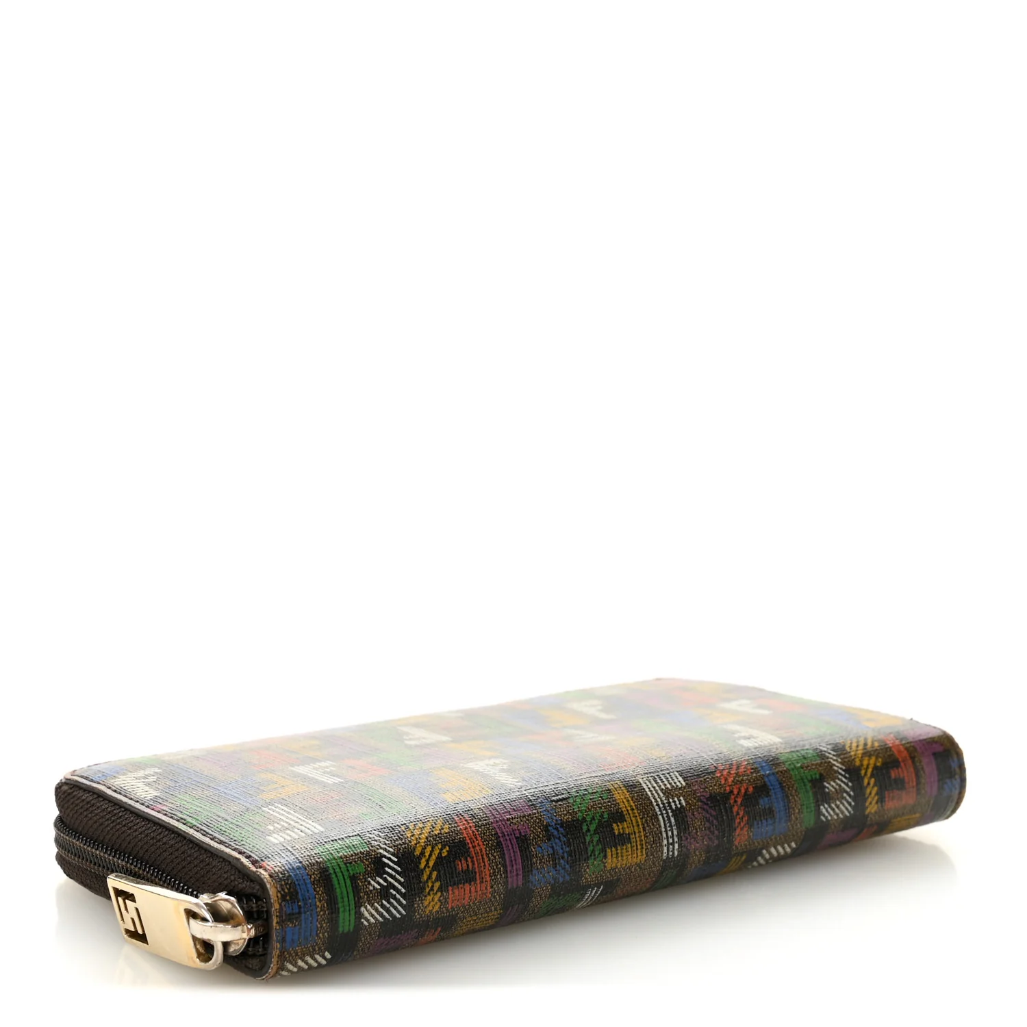 Zucchino Spalmati FF Multicolor Zip Around Wallet Black Multicolor - Image 4