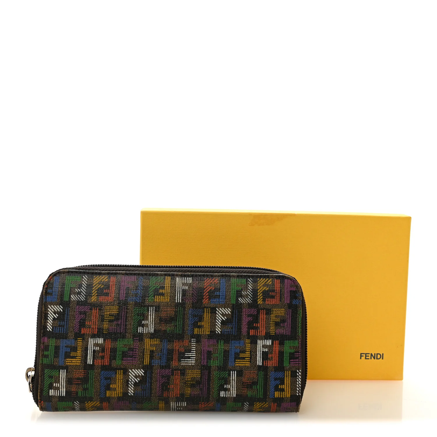 Zucchino Spalmati FF Multicolor Zip Around Wallet Black Multicolor - Image 8