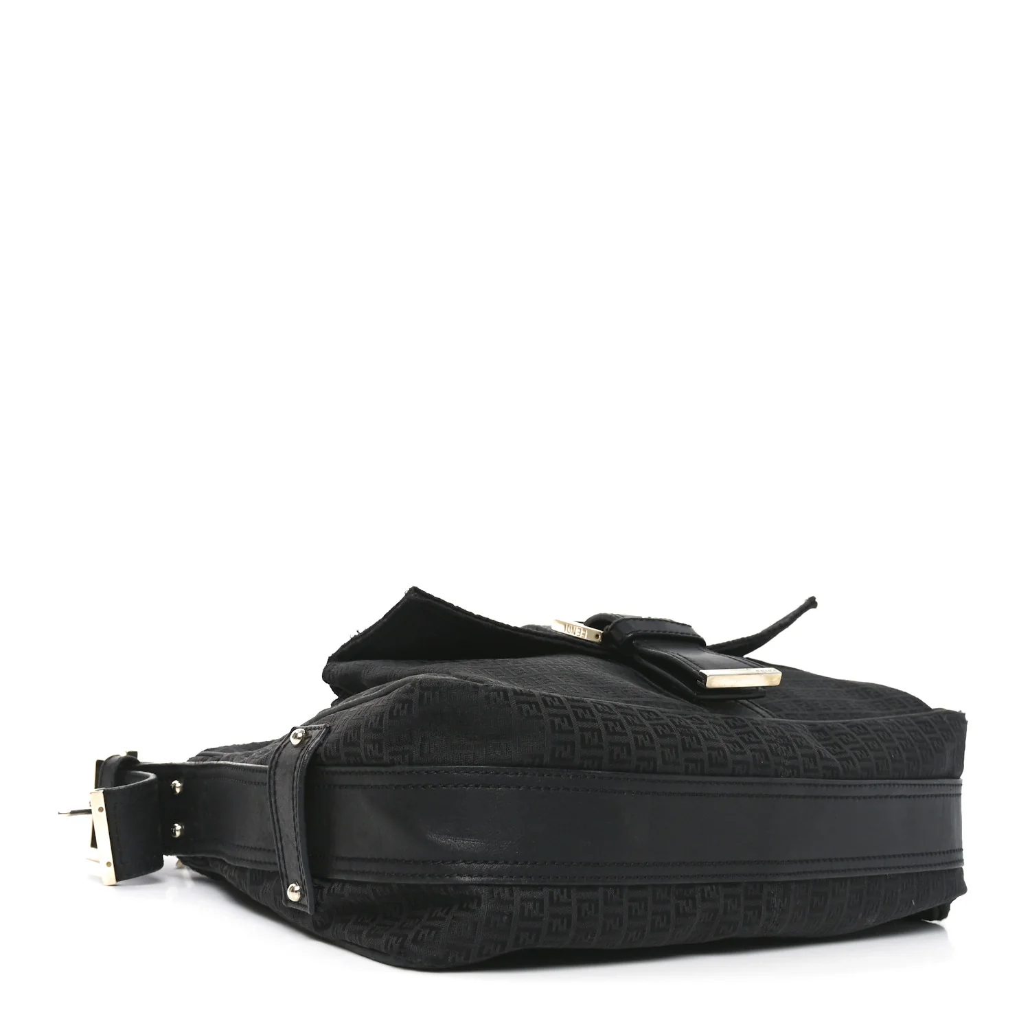 Zucchino Vitello Shoulder Bag Black - Image 4