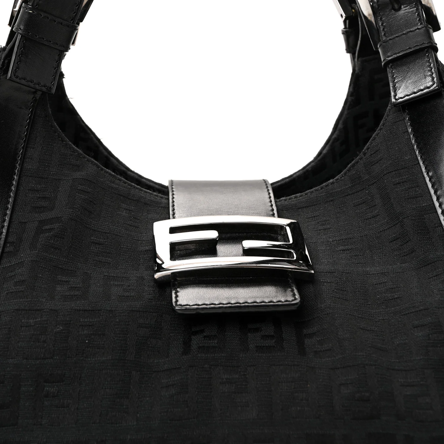Zucchino Vitello Shoulder Bag Black - Image 7