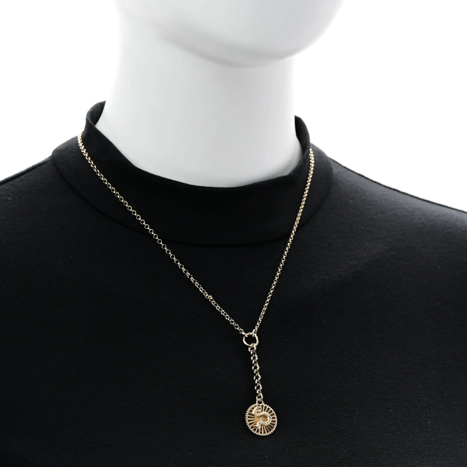 18K Yellow Gold Diamond Wholeness Small Mixed Belcher Chain Necklace - Image 2