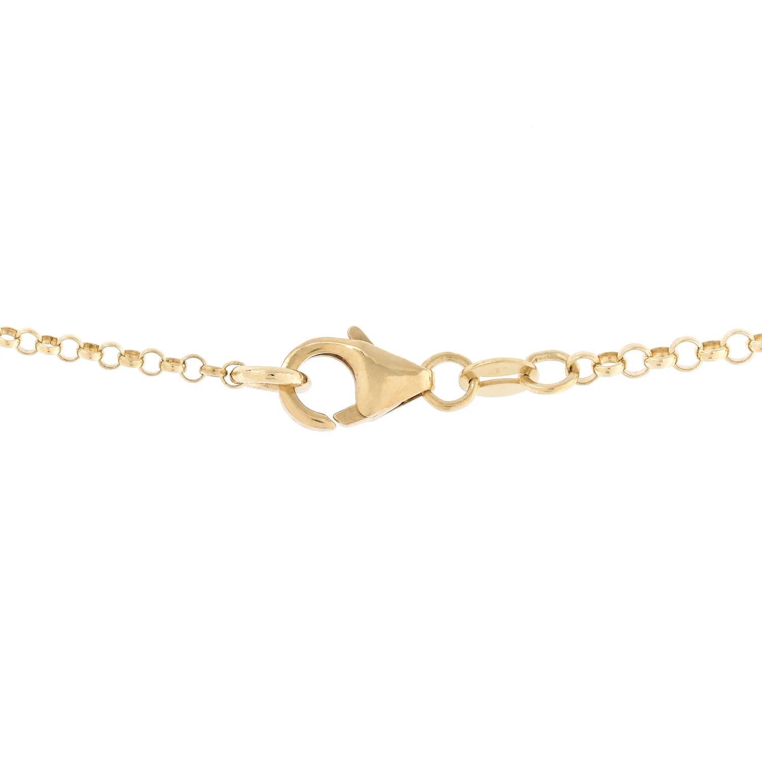 18K Yellow Gold Diamond Wholeness Small Mixed Belcher Chain Necklace - Image 5
