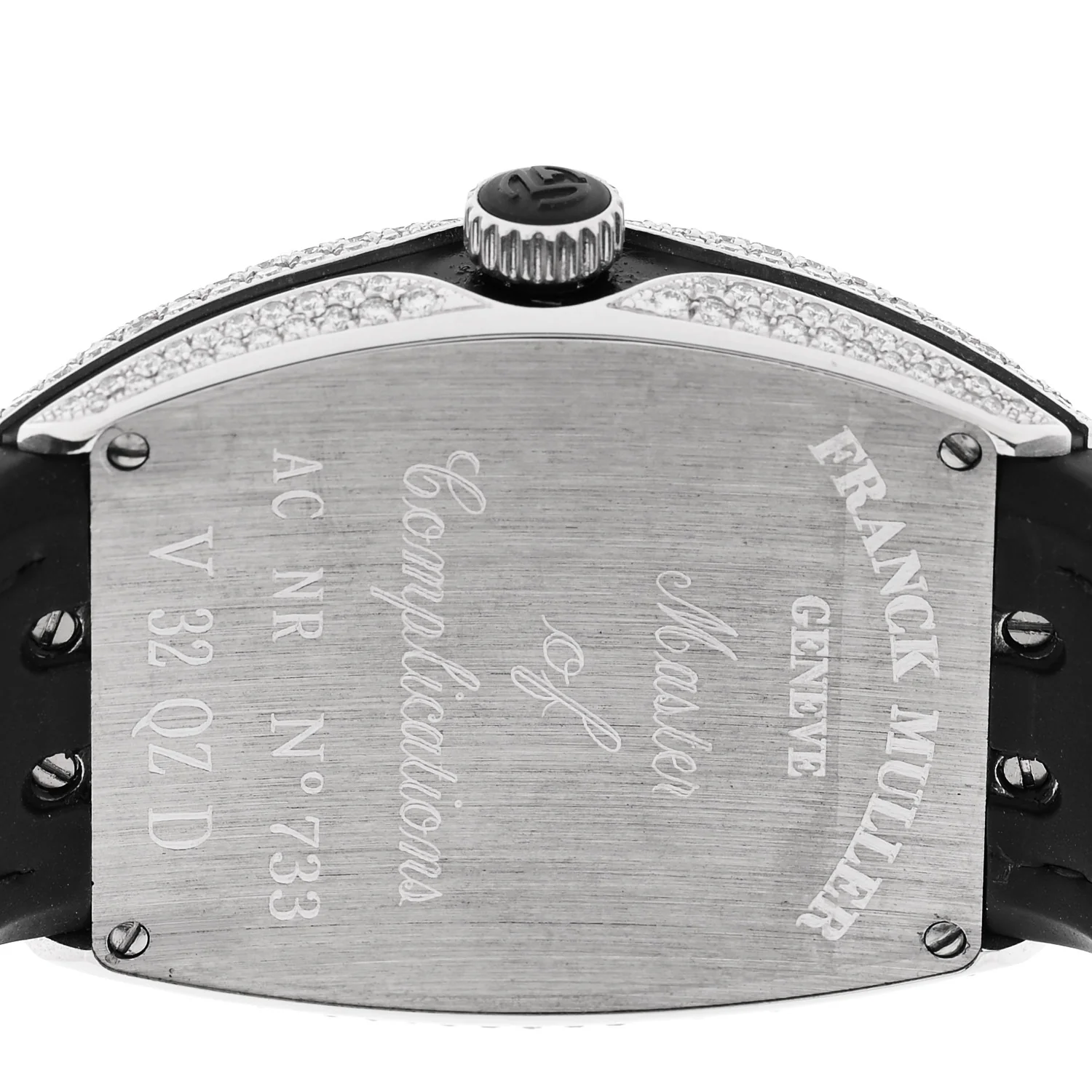 Stainless Steel Alligator Diamond Pave Bezel 32mm Vanguard Quartz Watch V32QZDACNR - Image 4