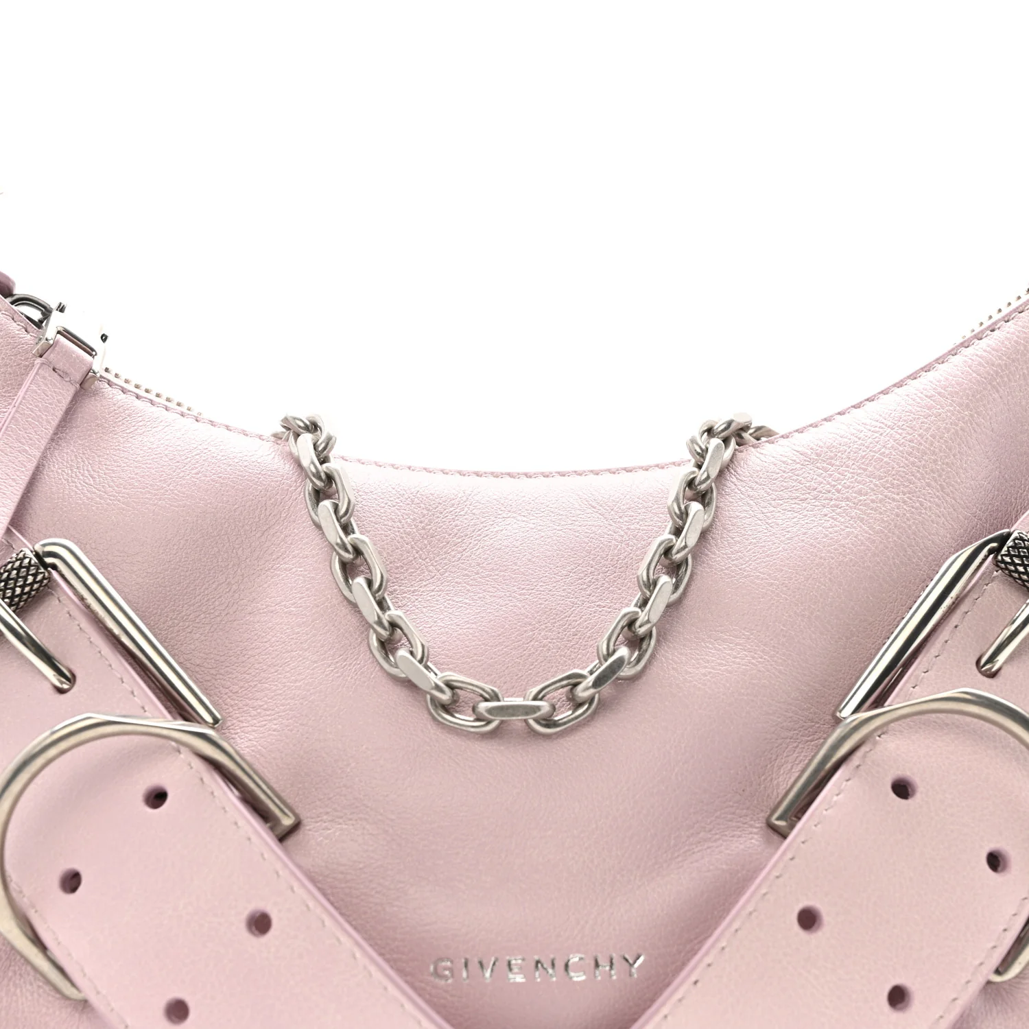 Aged Calfskin Mini Voyou Boyfriend Party Bag Old Pink - Image 8