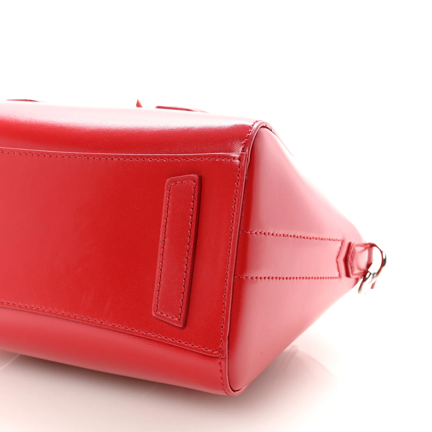 Box Calfskin Mini Lock Antigona Shoulder Bag Red - Image 9