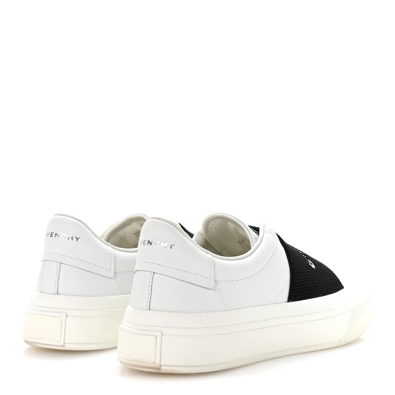 Calfskin Band Logo Womens Urban Street Sneakers 37.5 White Black - Image 5