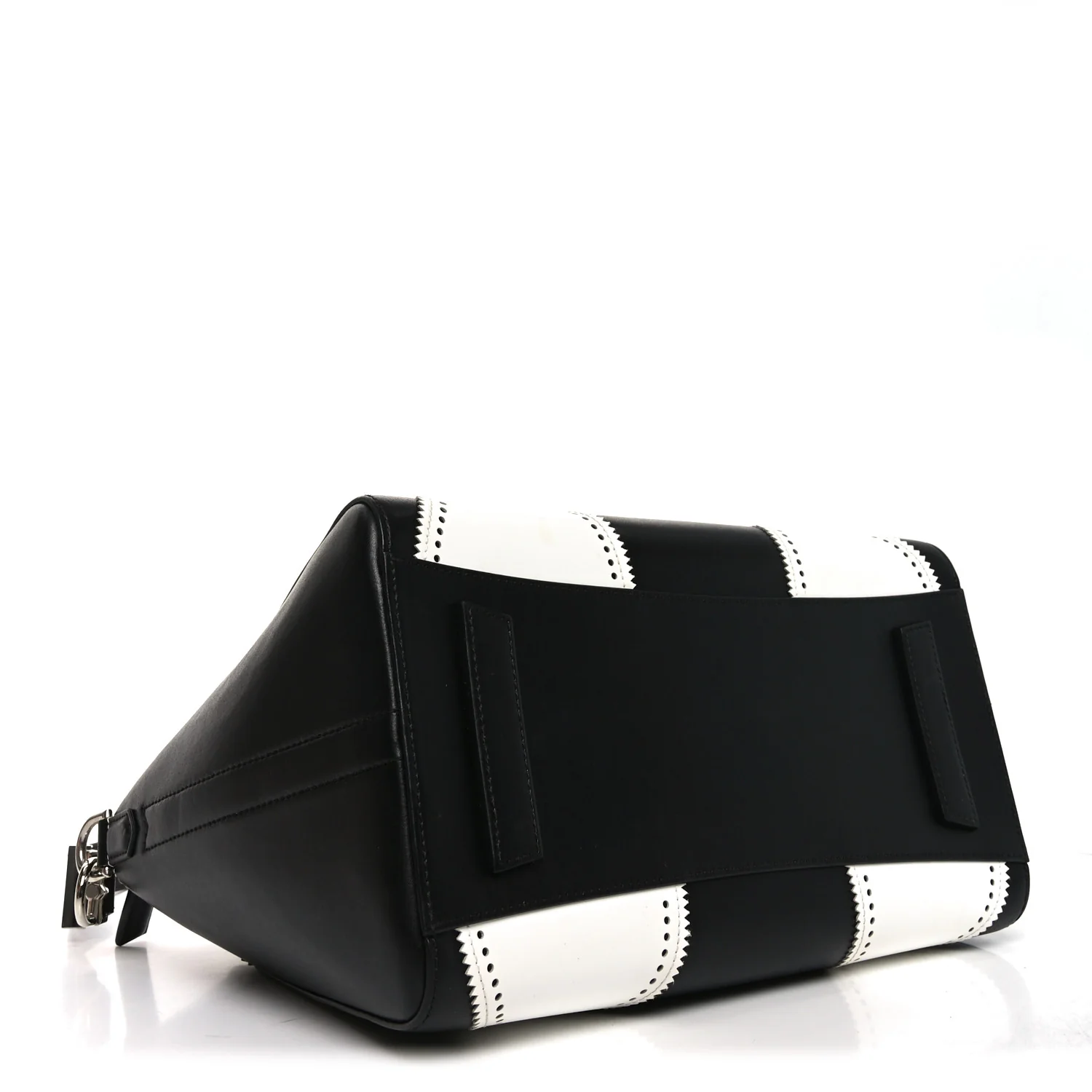 Calfskin Brogue Medium Antigona Black White - Image 4