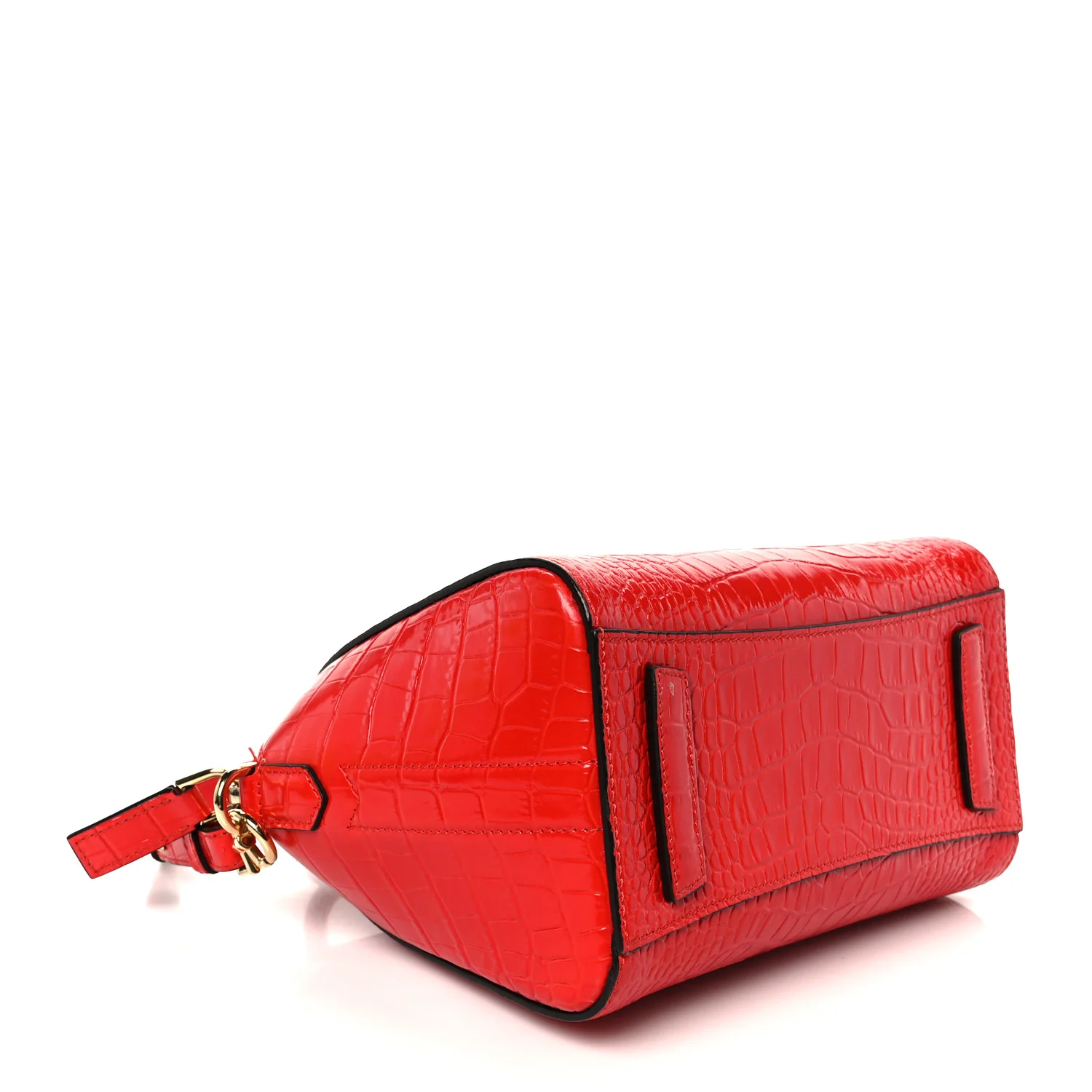 Calfskin Crocodile Embossed Mini Antigona Red - Image 4